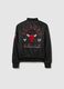 Schwarze Kinder-Bomberjacke Regular Fit mit Chicago Bulls-Print_4