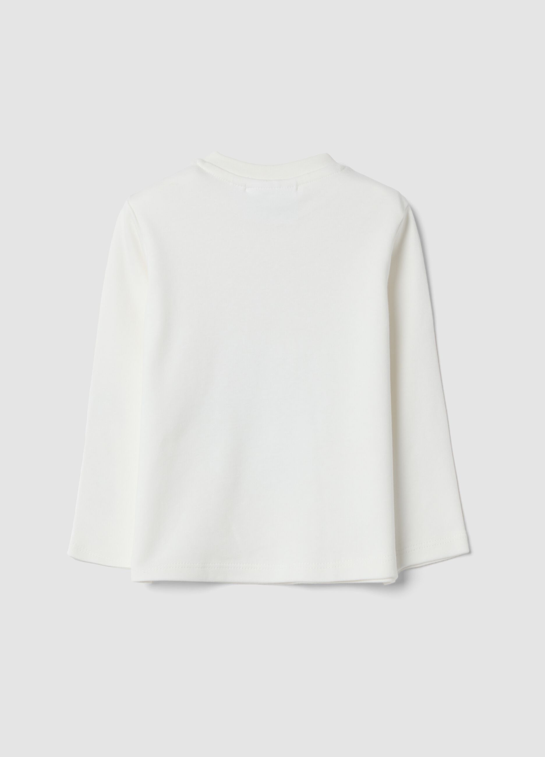 White pure cotton Mario Kart crew-neck T-shirt, regular fit