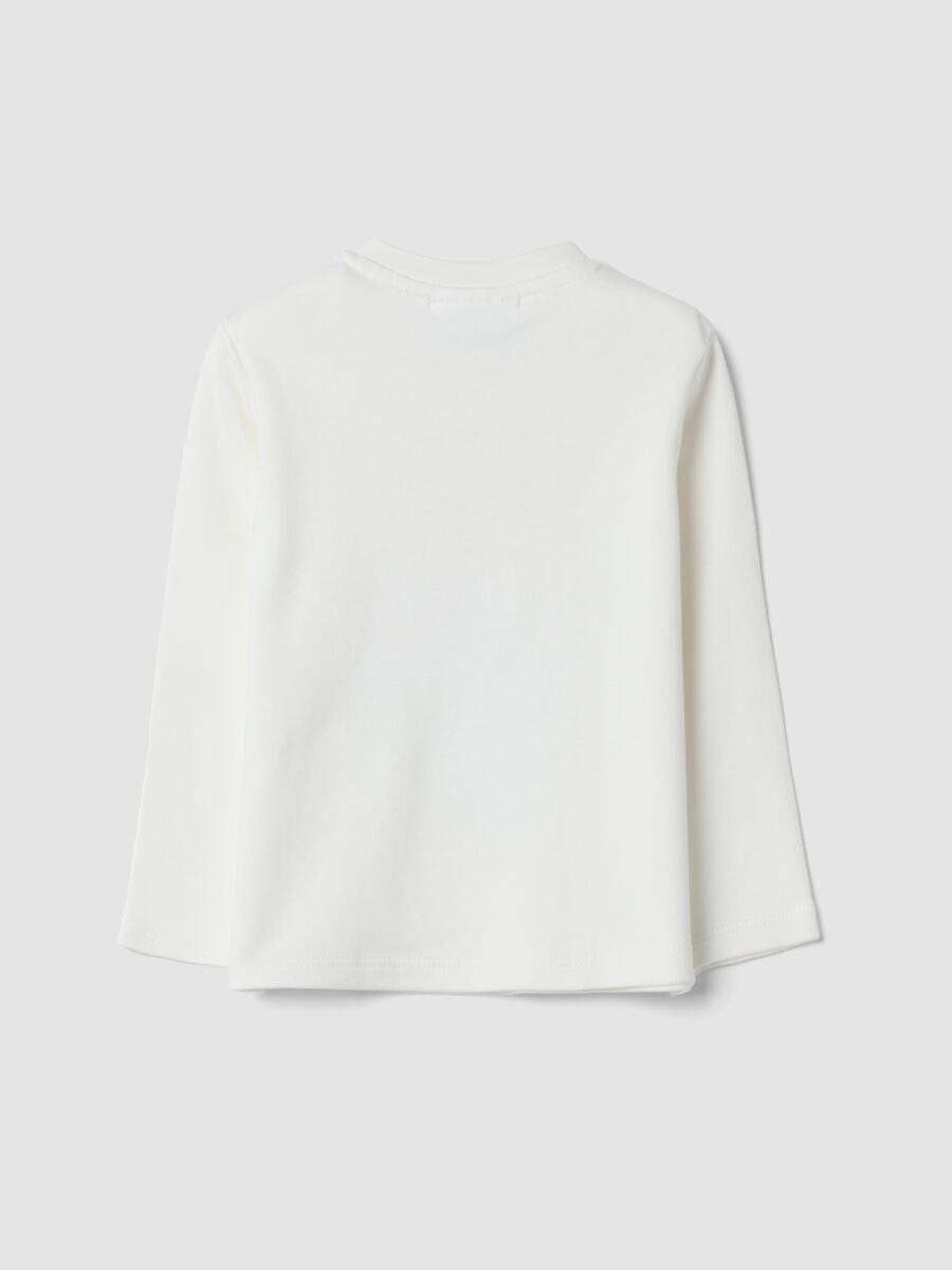 White pure cotton Mario Kart crew-neck T-shirt, regular fit_1