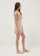 Beige stretch dress with floral print_2