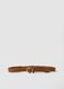 Brown braided belt in pure goat leather_0