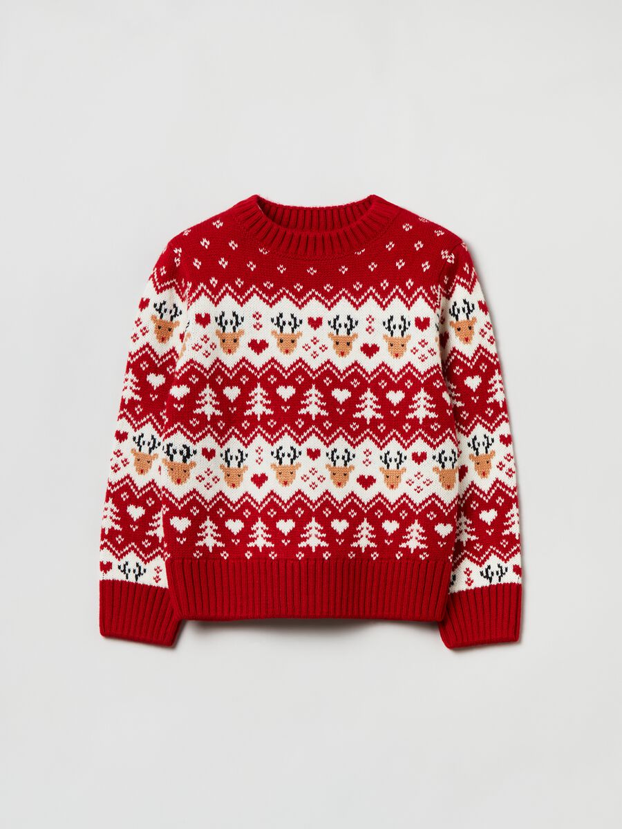 Pullover with jacquard Christmas motif_0