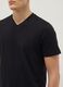 Black pure cotton regular fit V-neck t-shirt_3