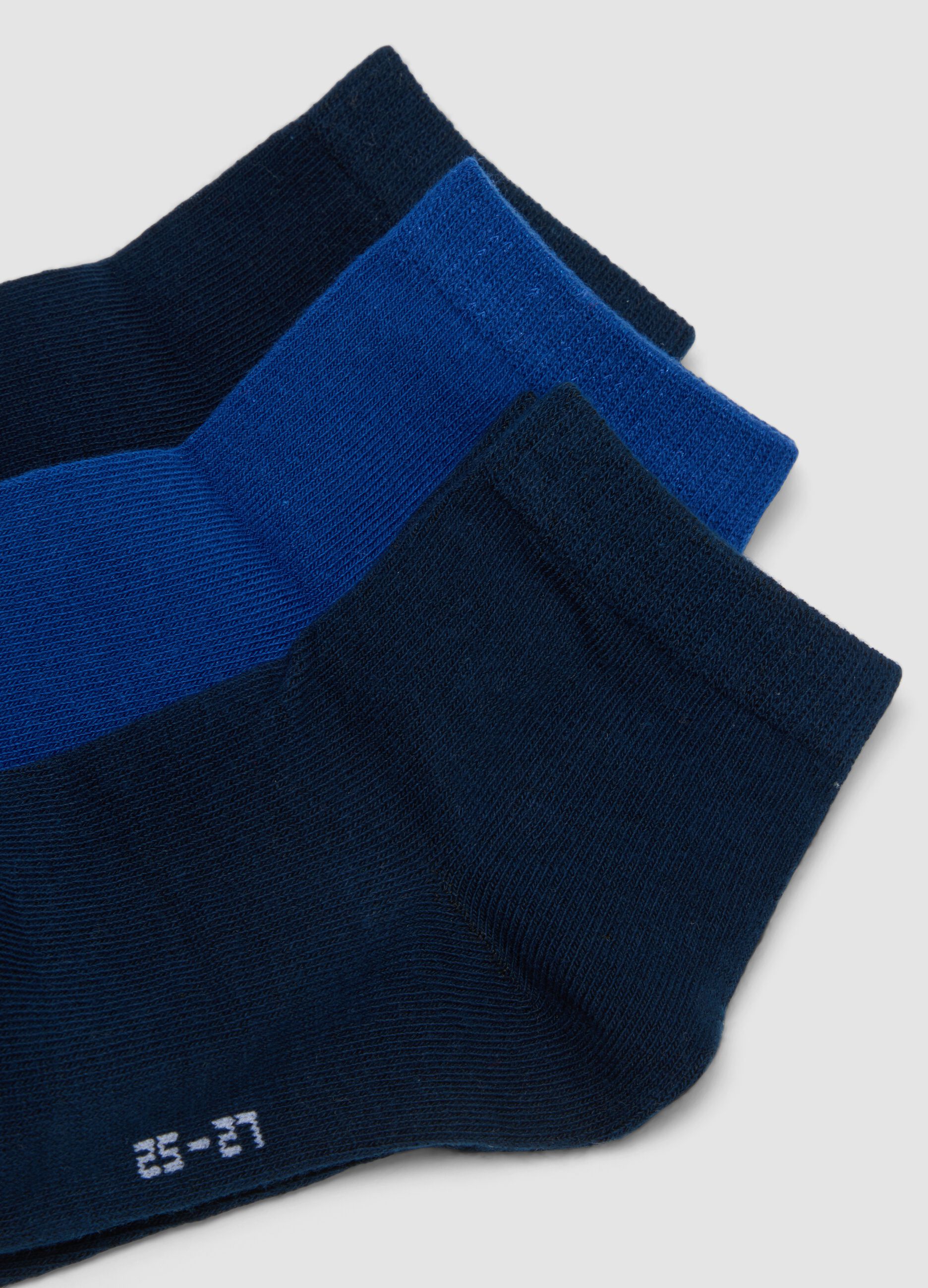 5er-Pack kurze, mehrfarbige Socken aus elastischer Bio-Baumwolle