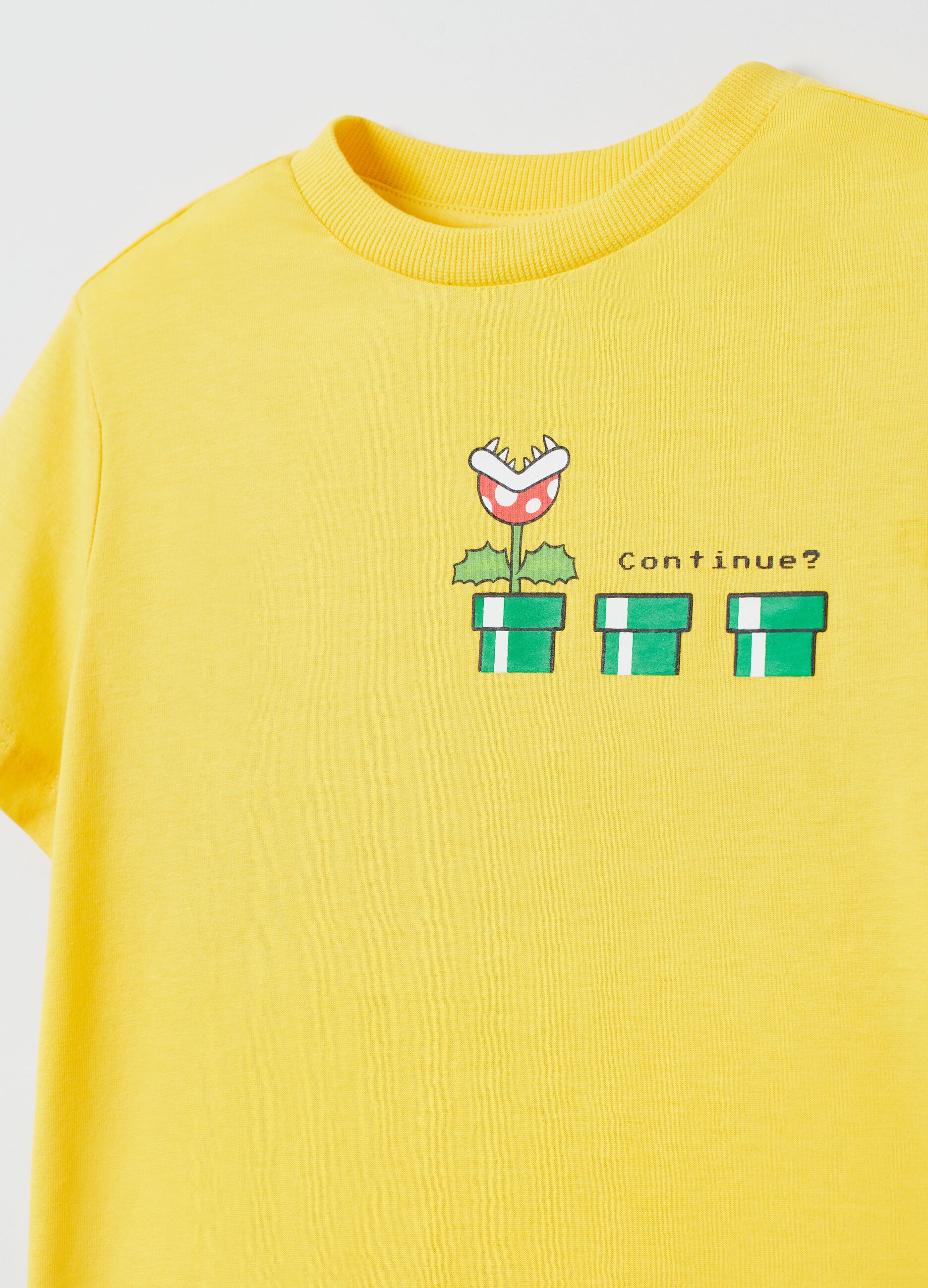 Camiseta de algodón con estampado de Super Mario