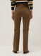 Brown Stretch Cotton Maternity Flare Trousers_2