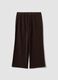 Brown wide-leg joggers in stretch fabric_2