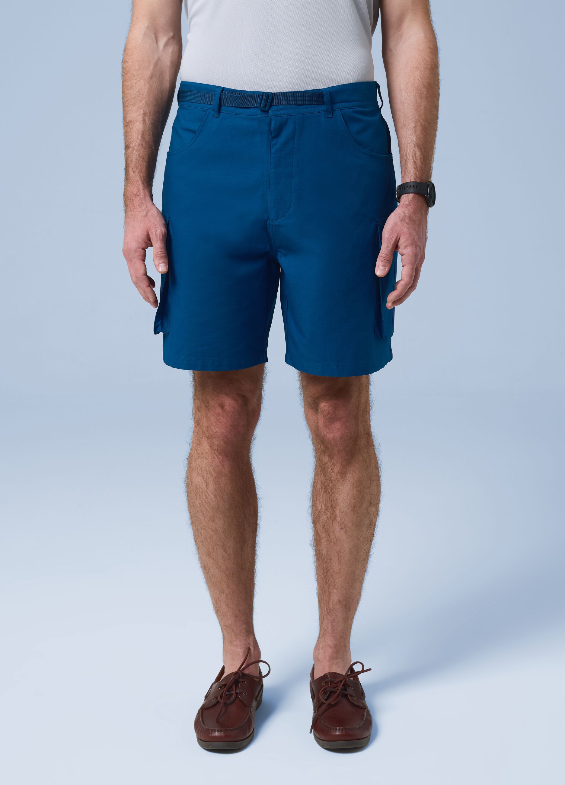 ALTAVIA SAILING blue pure cotton cargo Bermuda shorts