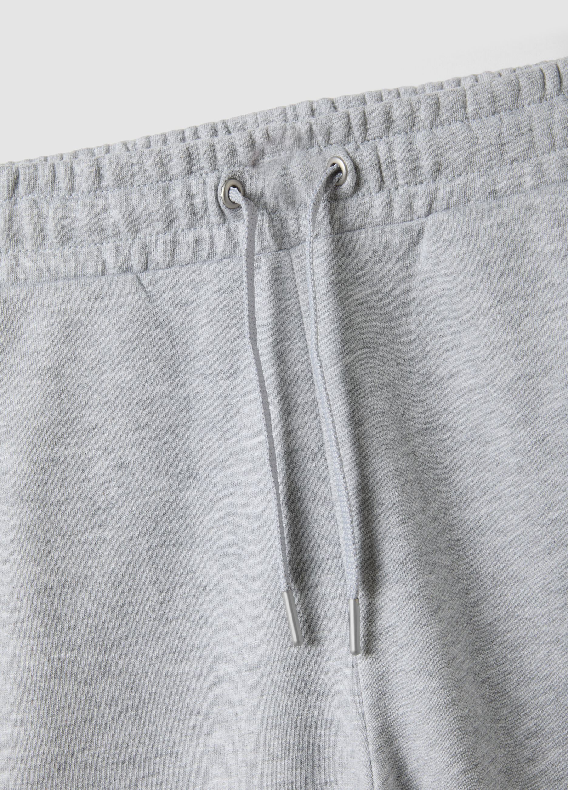 Pantaloni grigi culotte in puro cotone organico per ragazza