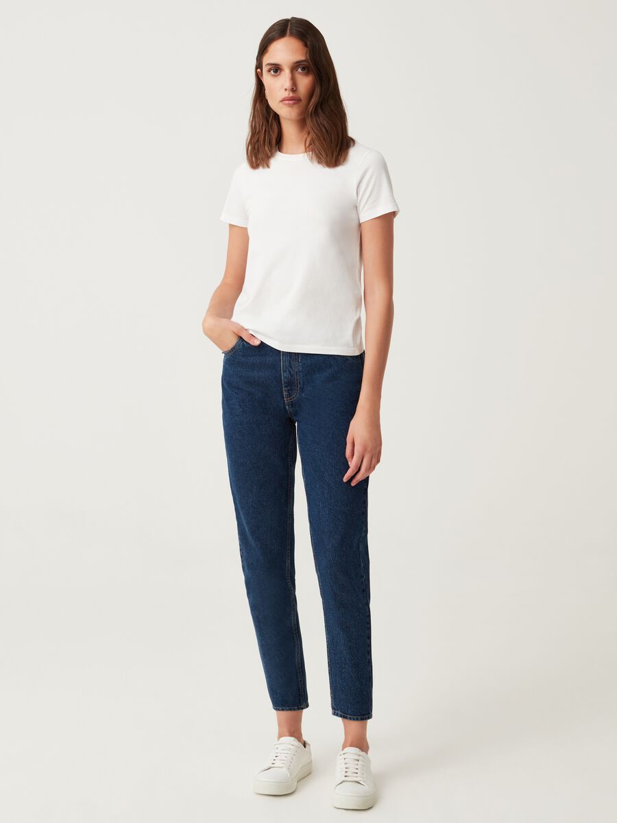 Cotton mum-fit jeans_0