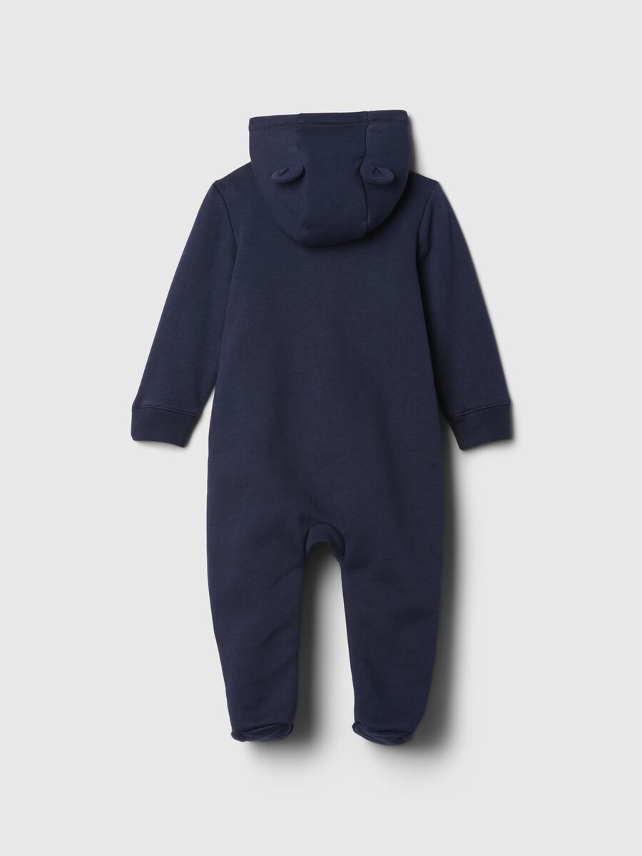 GAP logo hooded cotton-blend sleepsuit_1