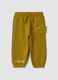 Pantaloni jogger verdi in puro cotone con tasche_0