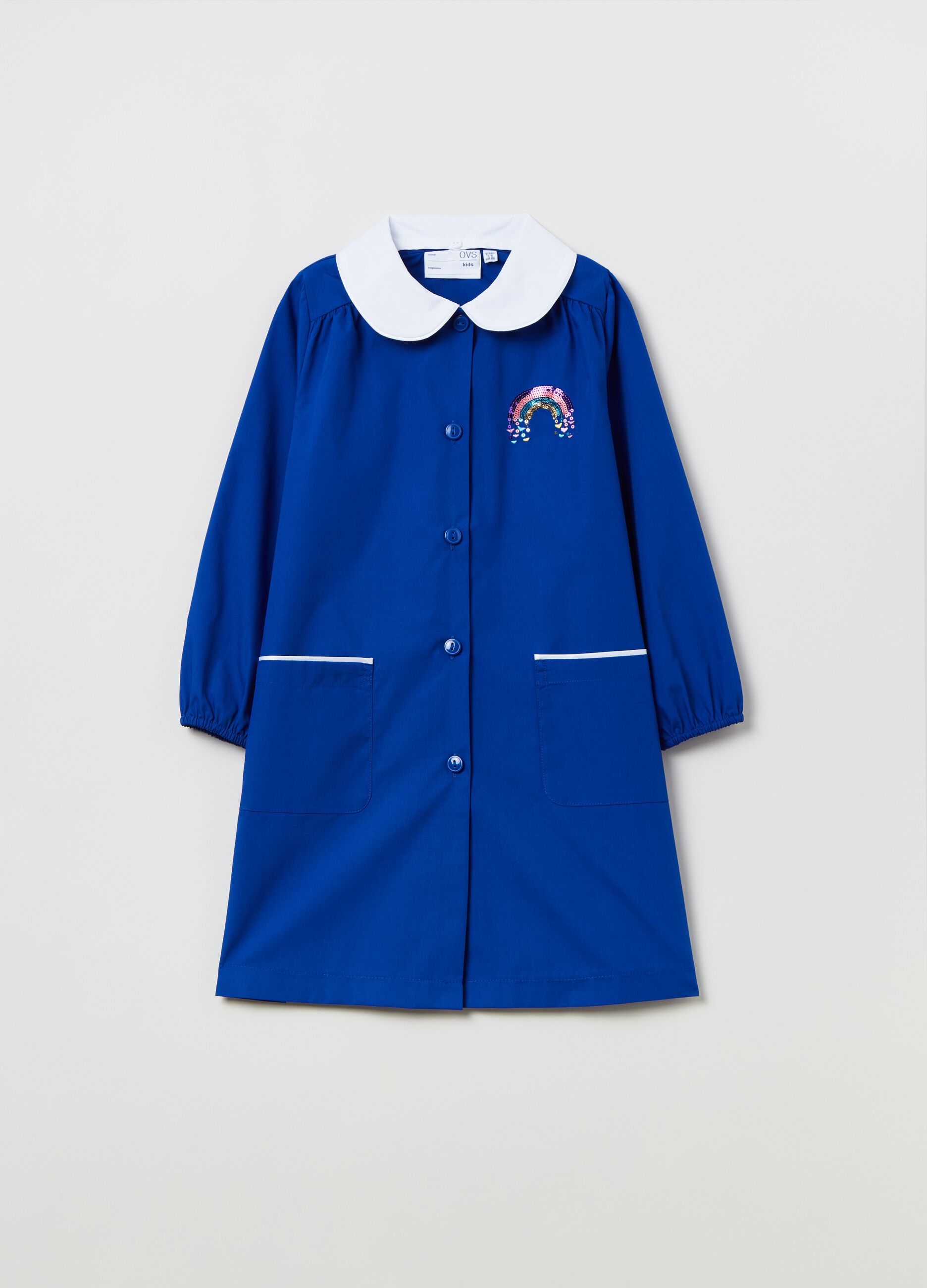 School smock with buttons and sequins_0