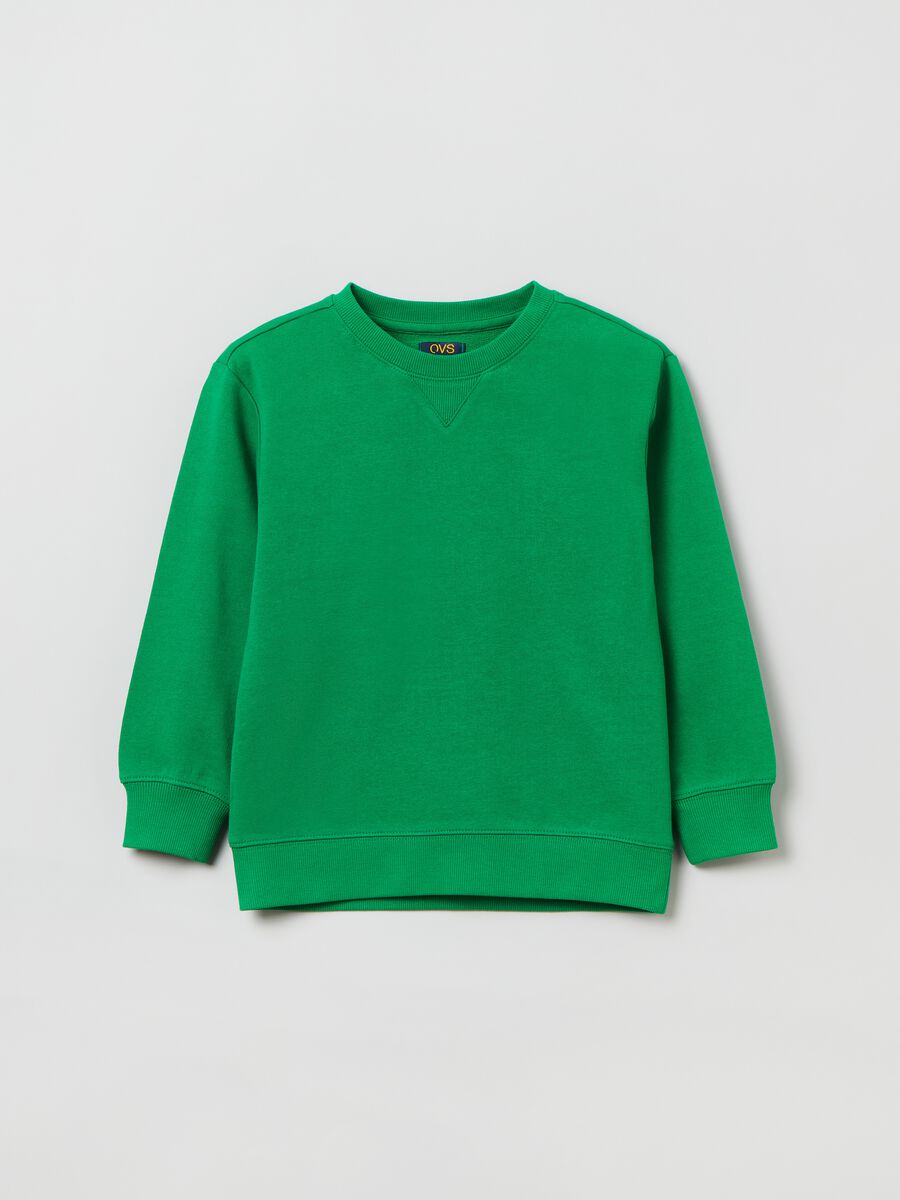 Sweatshirt in French Terry with round neck_0