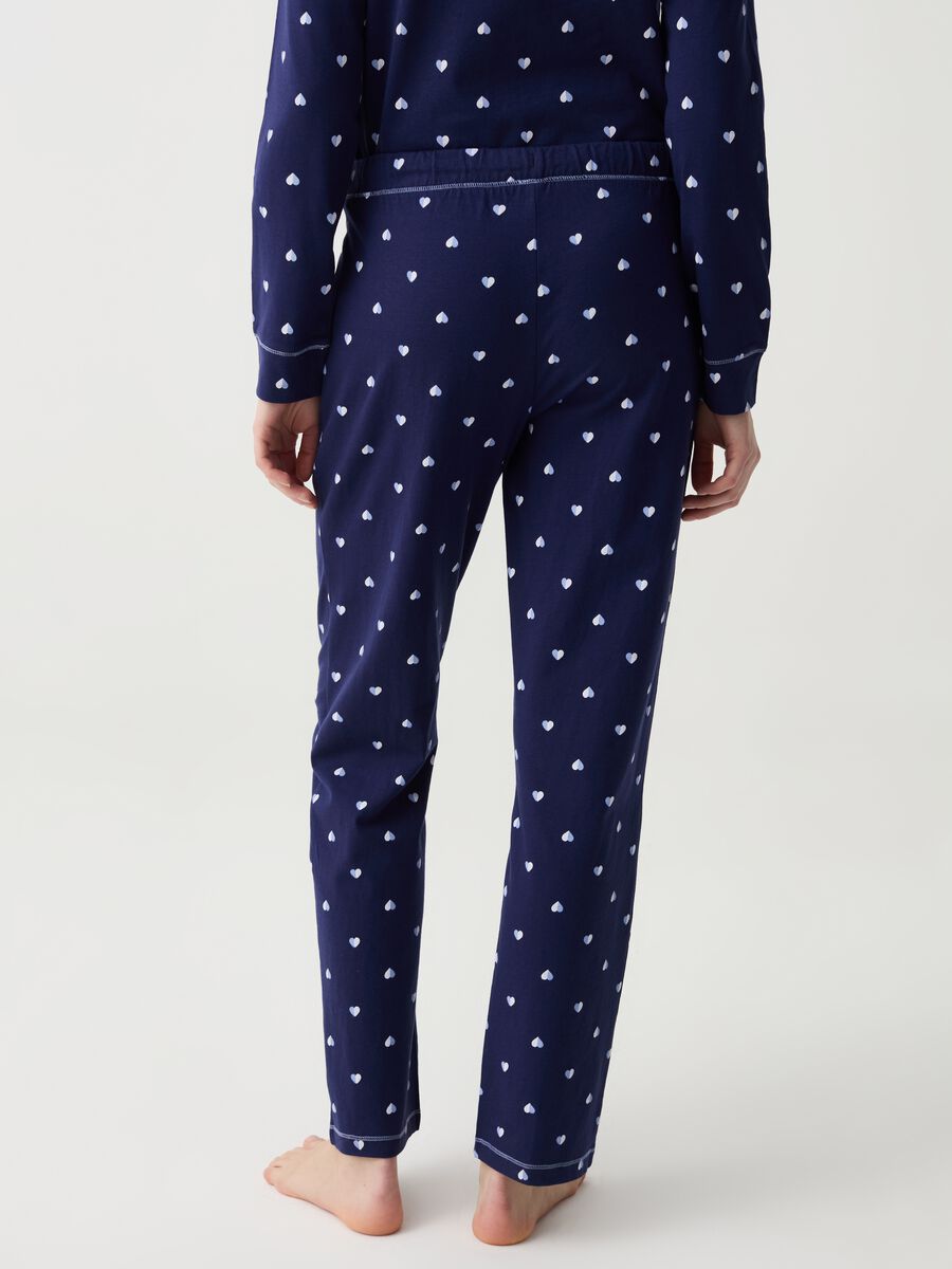 Pyjama trousers with hearts print_2