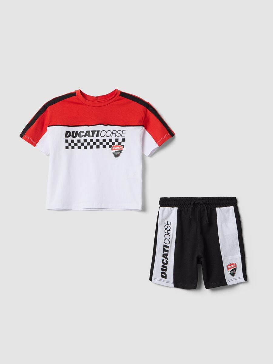 Completo jogging rosso Ducati in cotone elasticizzato per bimbo regular fit_0