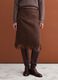 Brown and black wool-viscose blend skirt_1