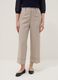 Beige stretch trousers with turn-up hem_1