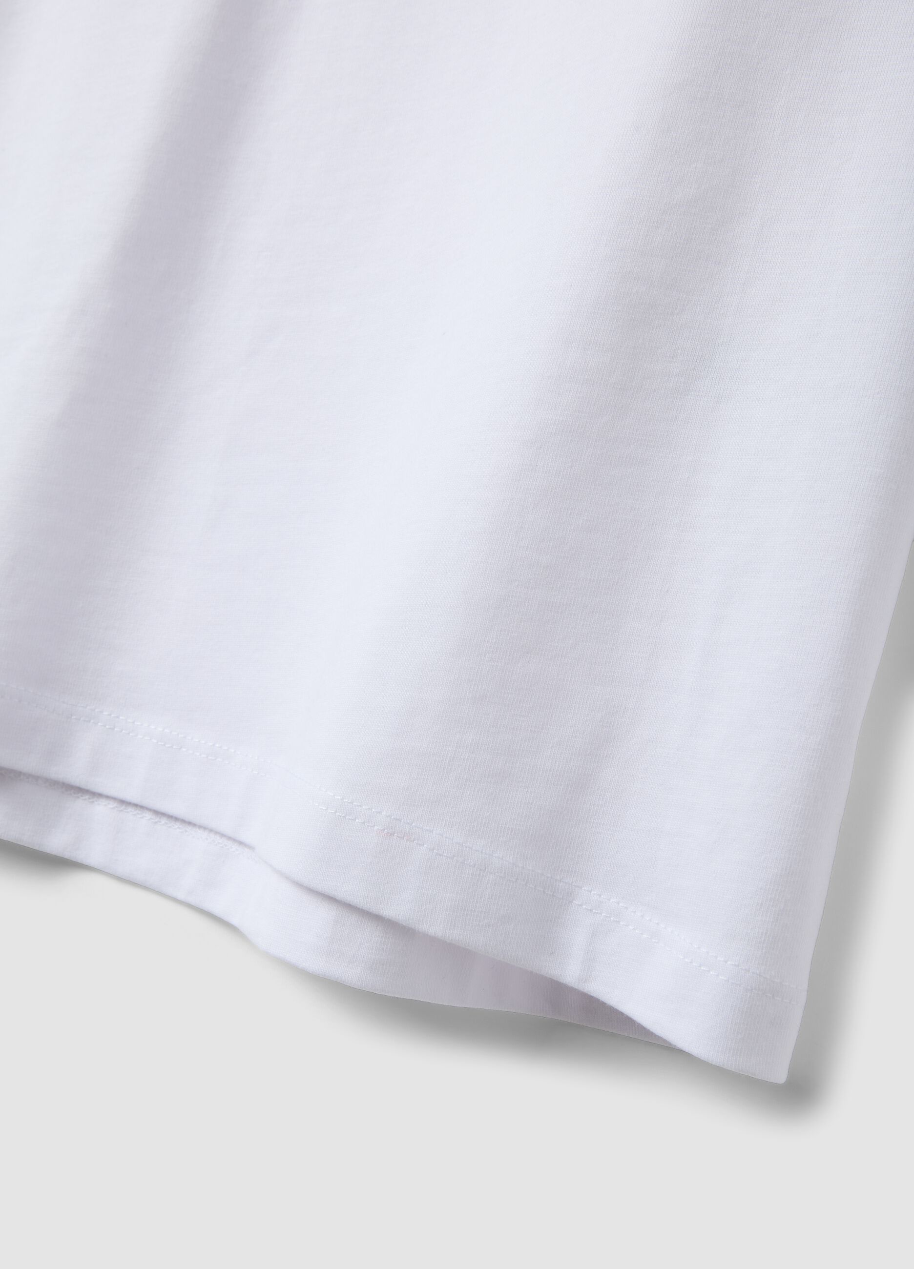 White pure cotton short-sleeve T-shirt