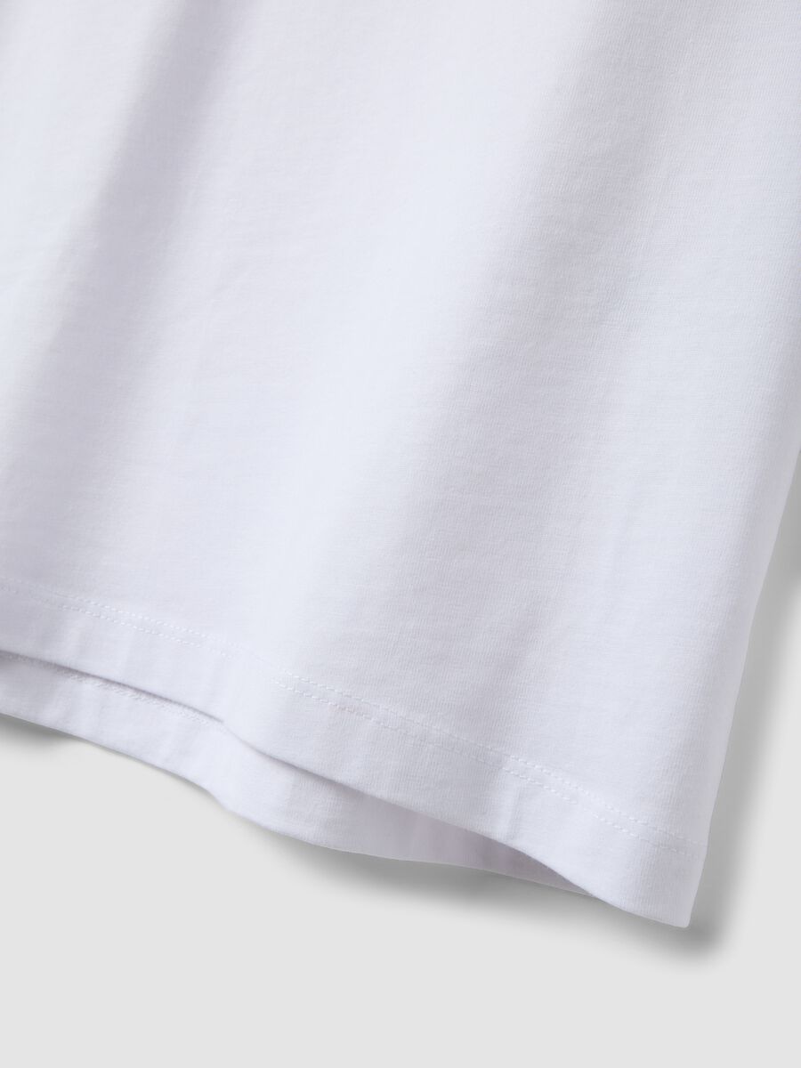 White pure cotton short-sleeve T-shirt_5
