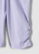 Purple and white pure organic cotton set with floral top and leggings_2