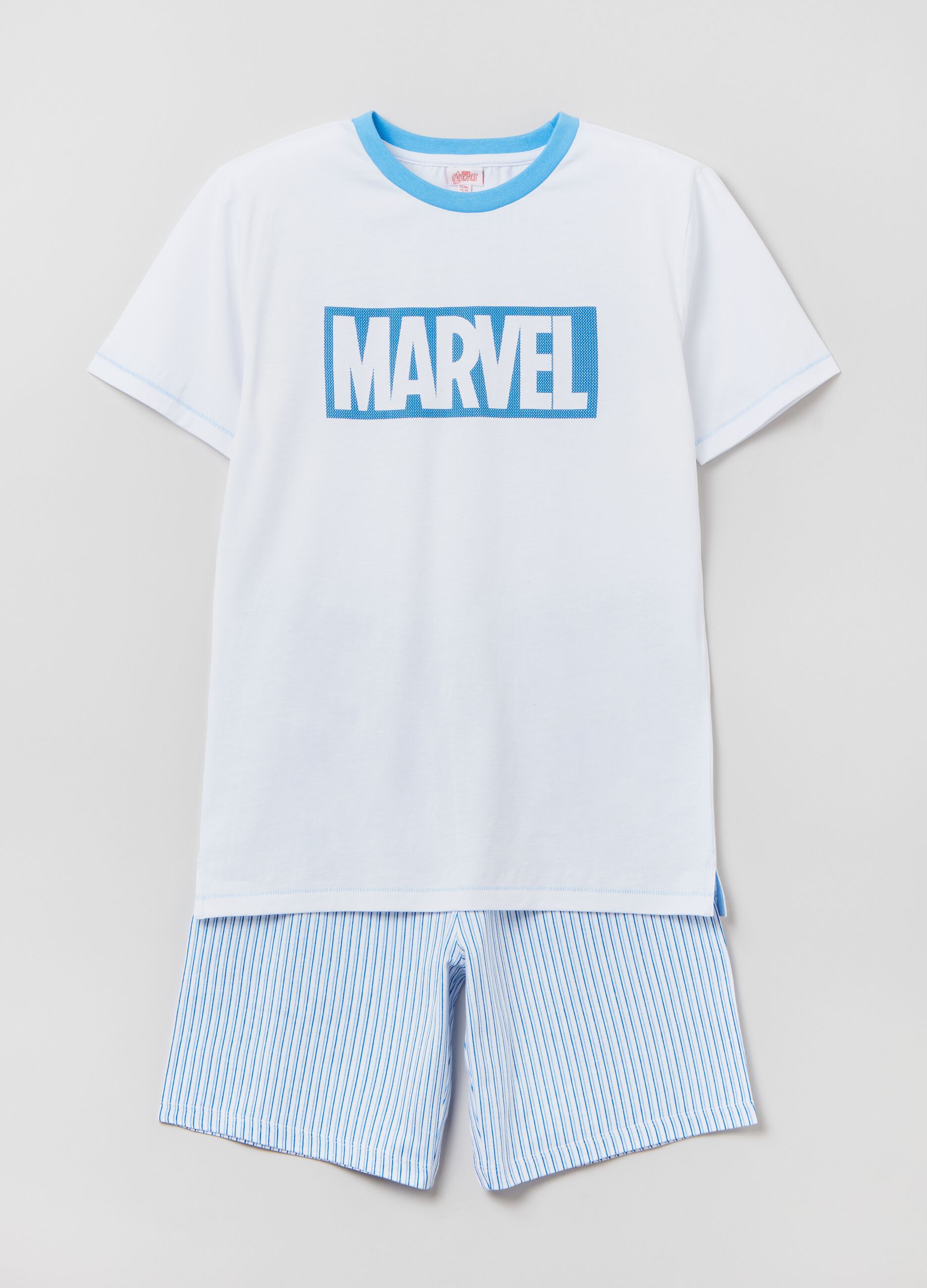 Short cotton pyjamas with Marvel print