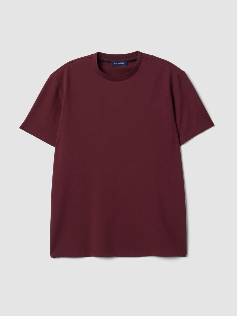 T-shirt rossa in misto cotone piquet elasticizzato regular fit Easy Dry_0