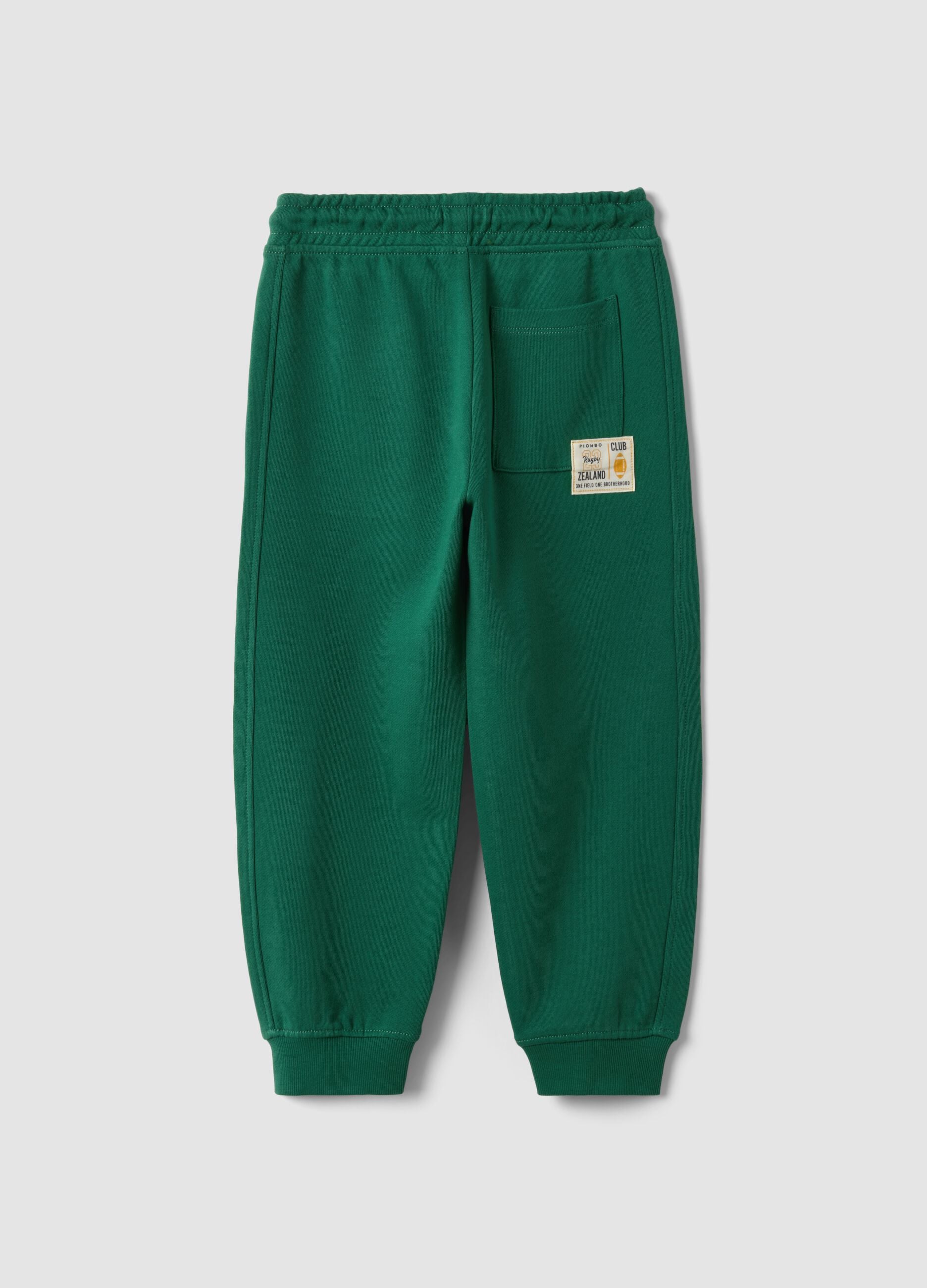 Gr&uuml;ne Jogginghose aus reiner Baumwolle mit elastischem Bund f&uuml;r Jungen