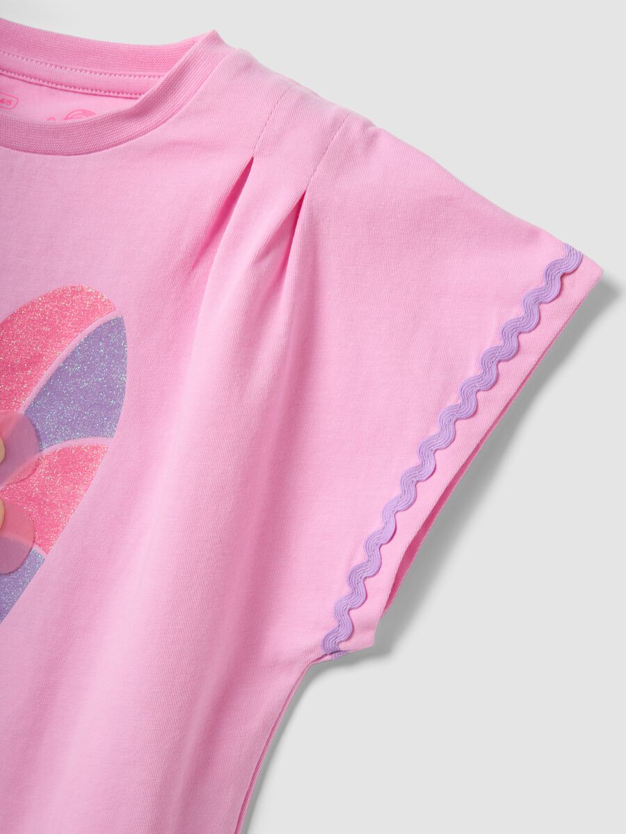 Pink stretch-cotton short-sleeve T-shirt_2
