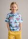 Multicolour pure cotton children's polo, regular fit with prints_1