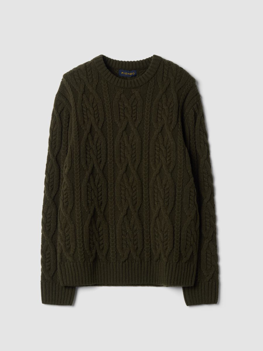 Green regular-fit jacquard wool-blend jumper_4