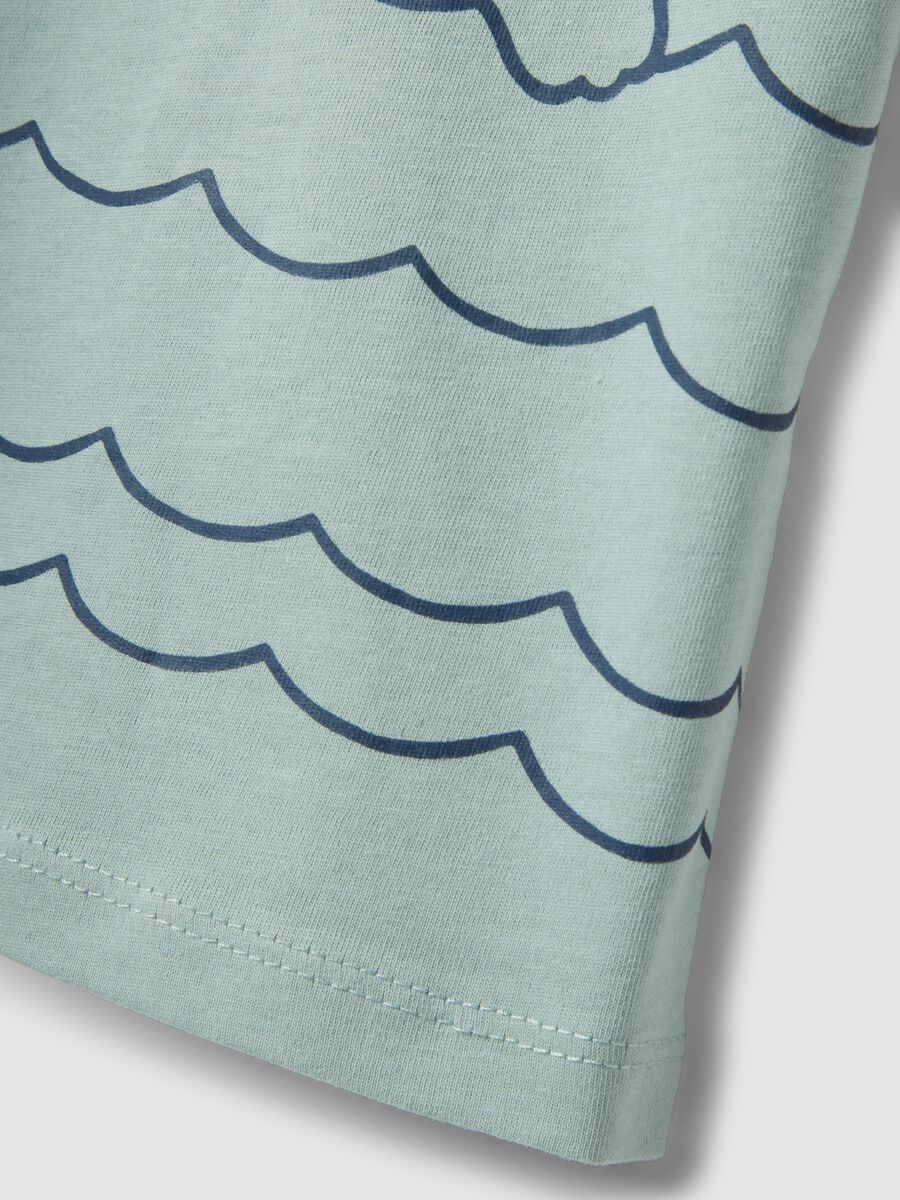 Light blue pure cotton regular fit t-shirt for kids with dog print_3