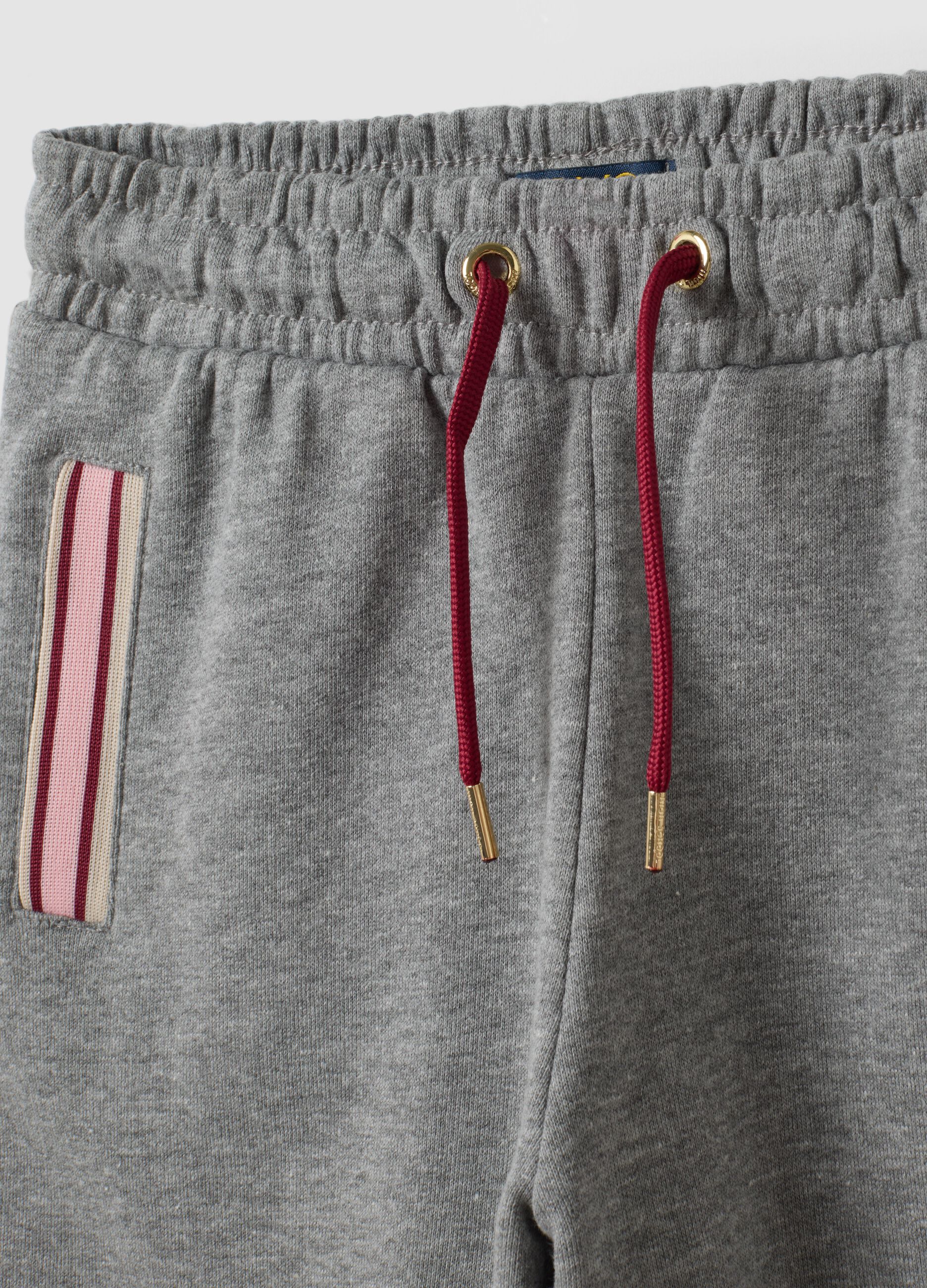 Pantaloni culotte grigi in misto cotone e viscosa per bambina
