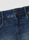 Blue stretch cotton denim mini skirt_5