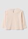 Pink long-sleeve organic cotton printed T-shirt for baby girls_1