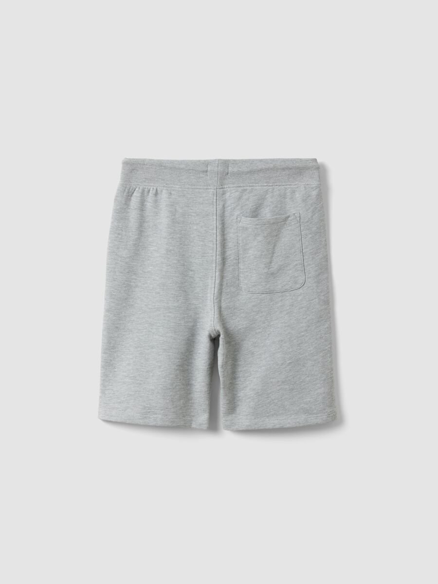 Boys' grey 100% cotton relaxed-fit shorts_1