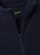 Felpa blu con colletto e zip regular fit in pile_1