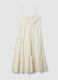 White pure cotton midi dress with embroidery_4
