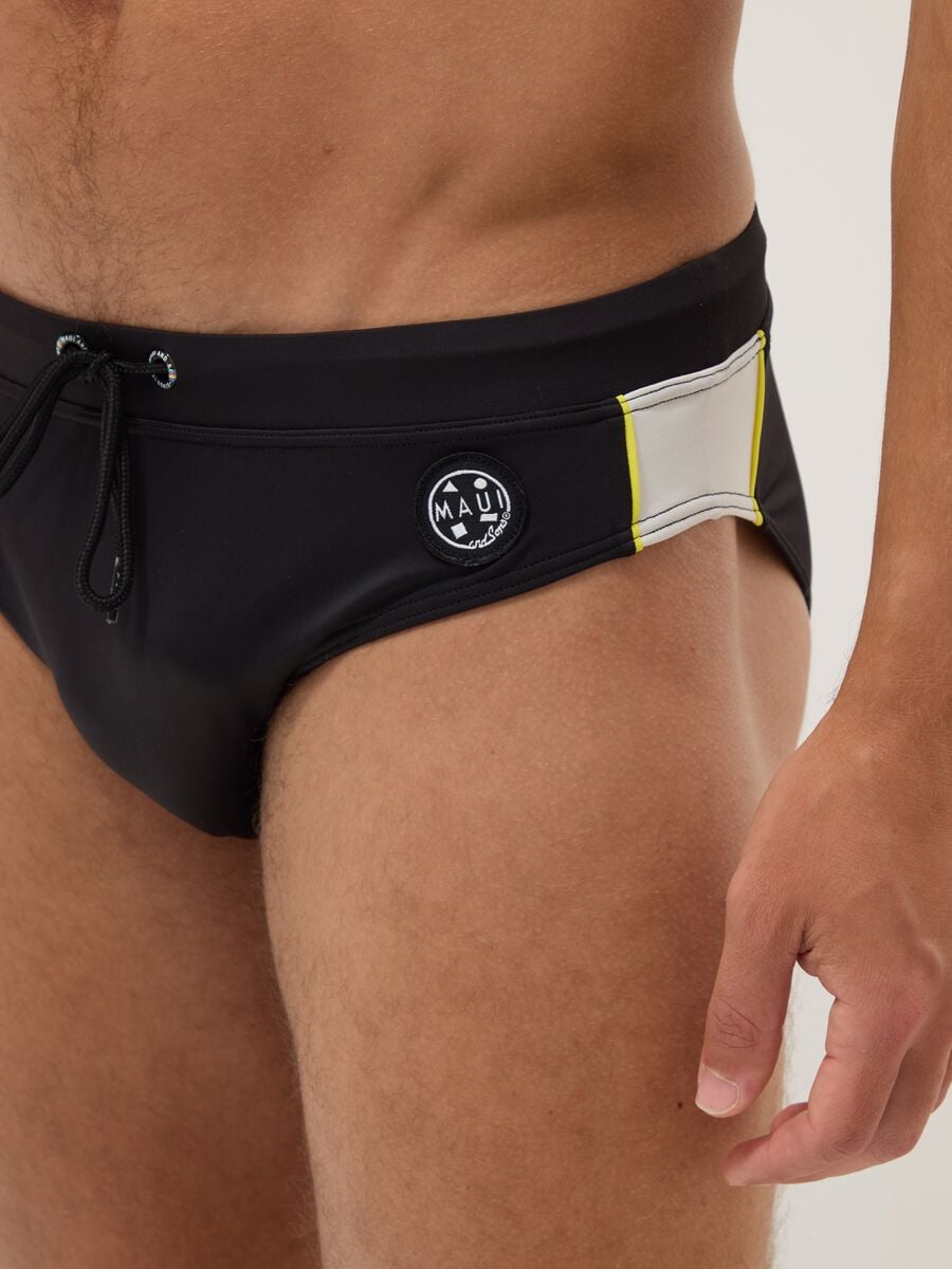 Blue stretch swim briefs_3