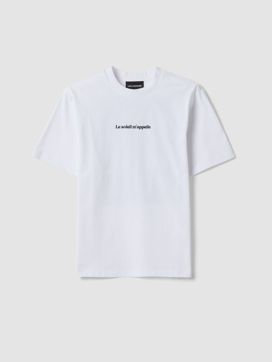 Wei&szlig;es Kurzarm-T-Shirt aus reiner Baumwolle_4