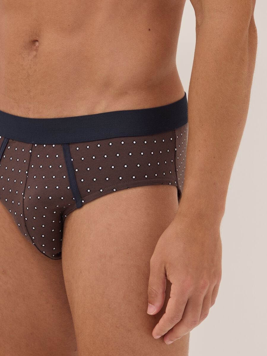 3er-Pack blaue Slips aus stretchiger Bio-Baumwolle_3