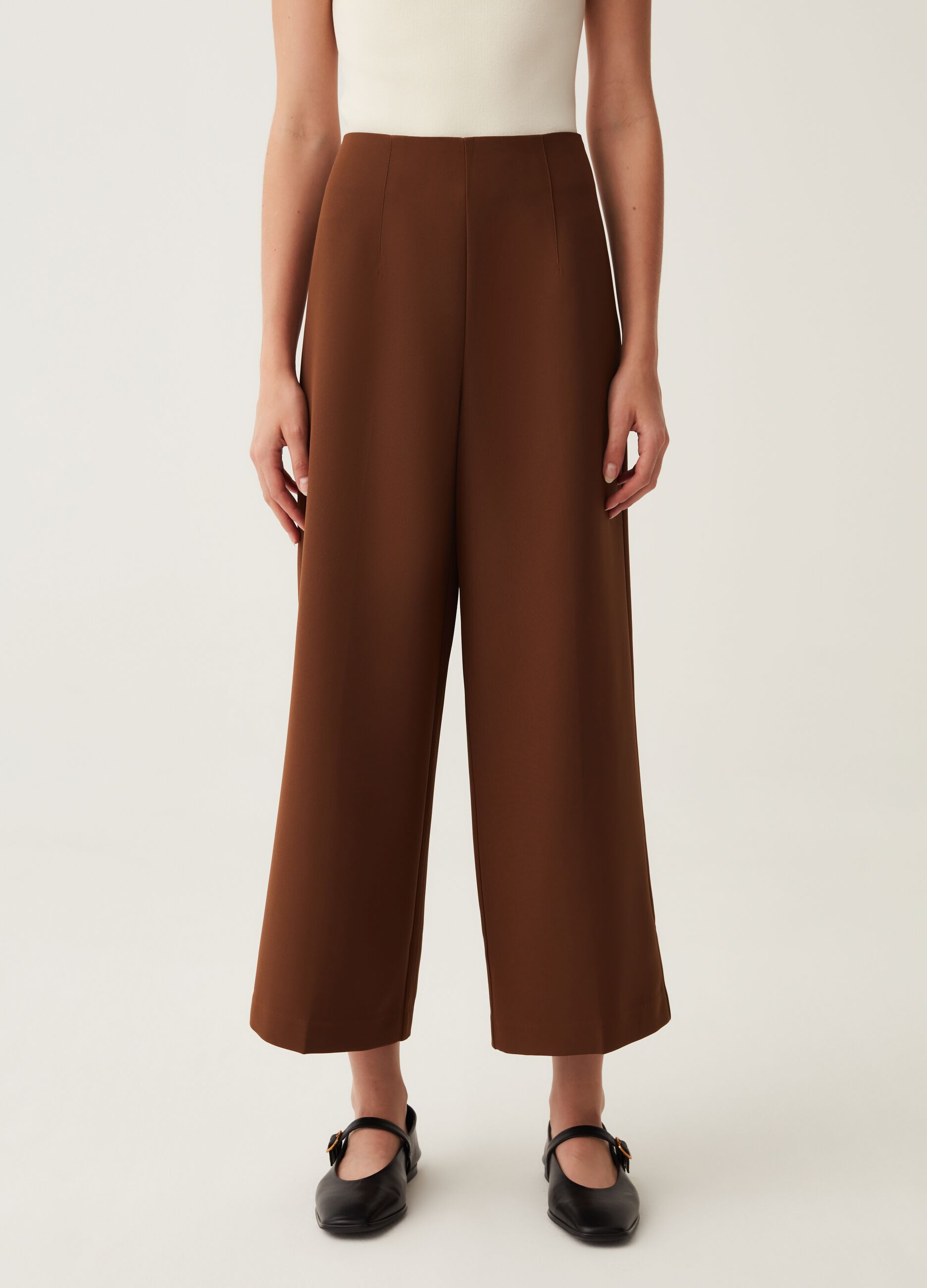 Ankle-fit stretch trousers_1