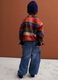 Blue denim joggers in cotton and viscose blend, relaxed fit for boys_2