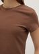 Slim fit brown stretch cotton t-shirt_3