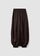 Braune Baggy-Fit-Hose mit elastischen B&uuml;ndchen_2