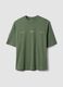 Green pure cotton short-sleeve T-shirt_0