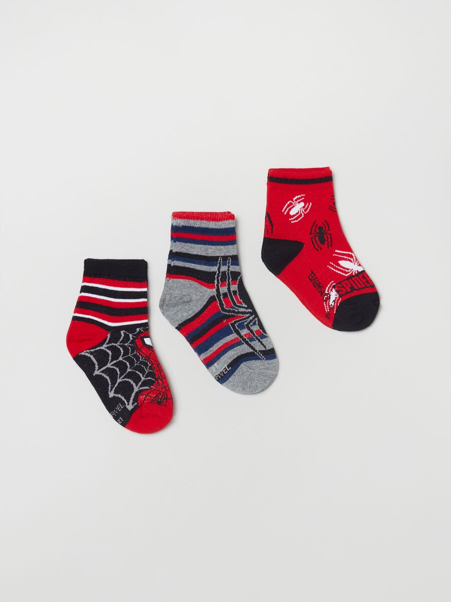 Three-pair pack stretch socks with Spider-Man design_0