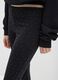Black Stretch Cotton Flare Trousers_3