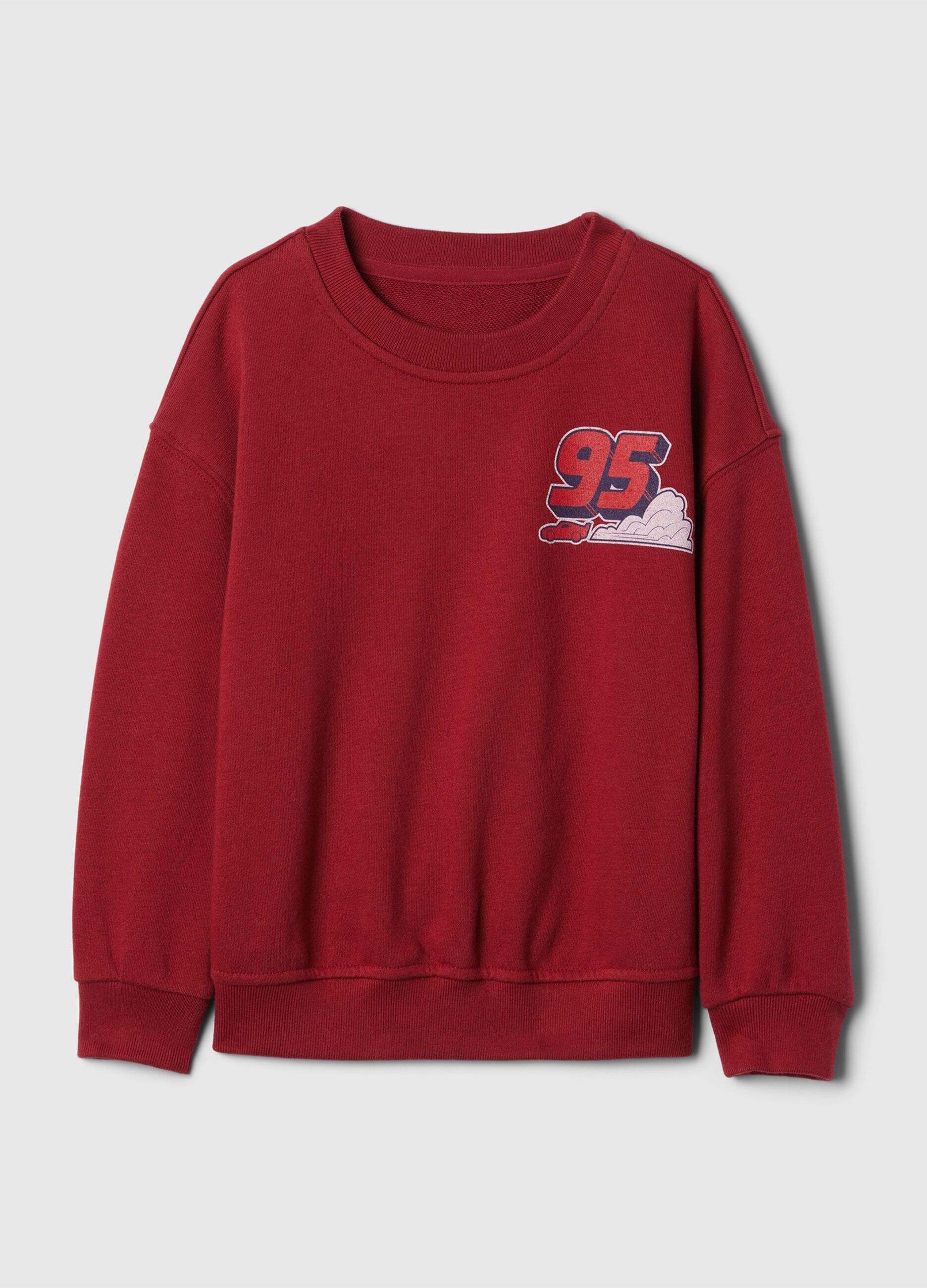 French terry sweatshirt with Cars print