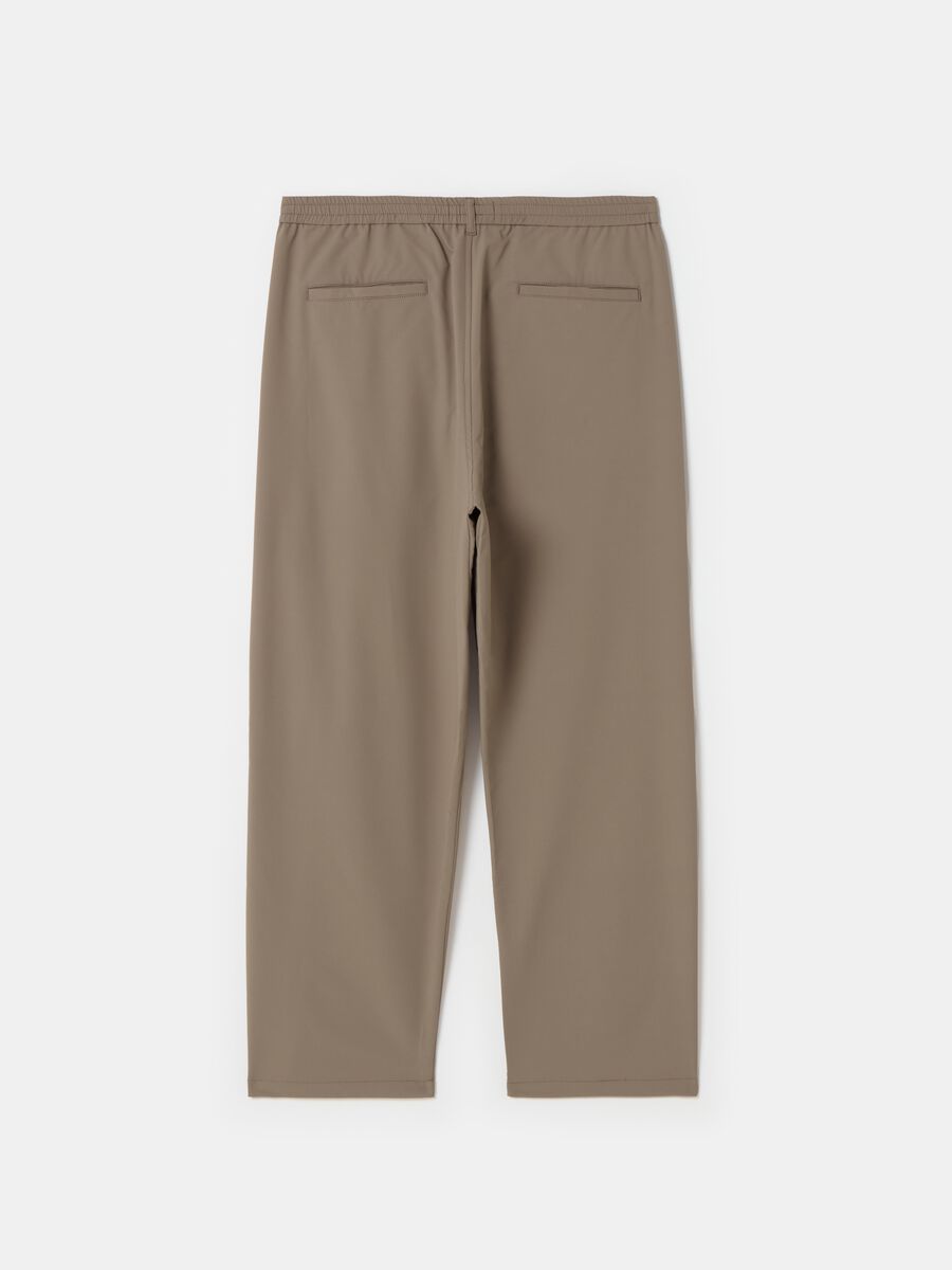 PIOMBO Selection straight-fit trousers in technical fabric_3